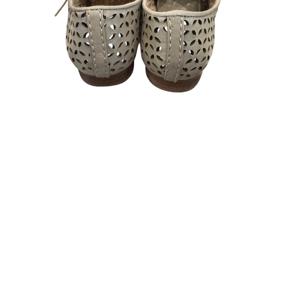New Pour La Victoire Mirage Gray Laser Cut Leather Oxford Flats Size 6.5M - Picture 6 of 7